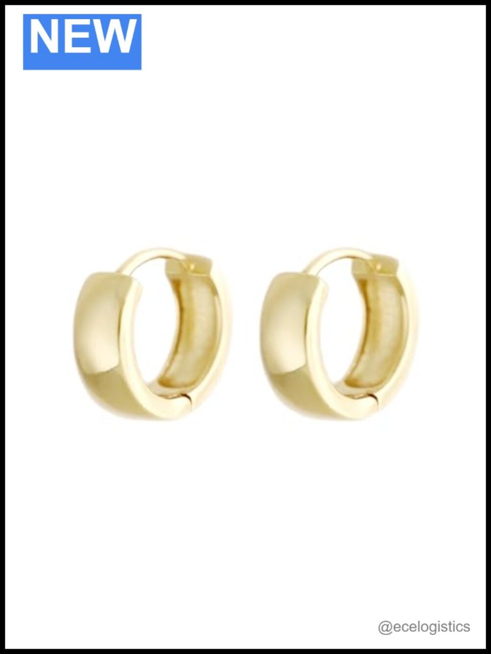 Sterling Silver Hoop Huggie Earrings 10mm 4.5mm Unisex
